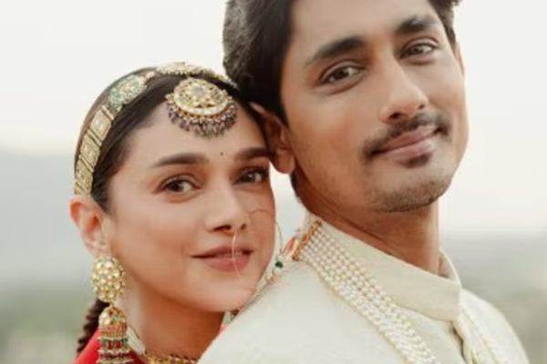Aditi Rao Hydari marries in a Sabyasachi red lehenga
